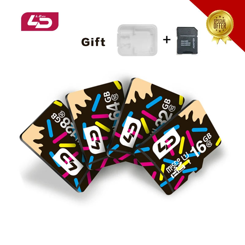 LD карта памяти 32 Гб класс 10 16 Гб/64 Гб/128 UHS 1 8 6 MicroSD высокоскоростная флэш память Microsd