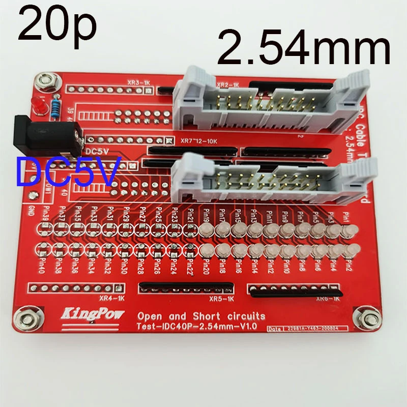 2.54mm IDC 8 64P IDC Cable Test Board Open Circuit Short Circuit Tester