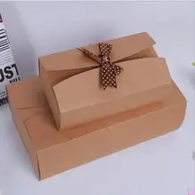 20 шт креативная подарочная упаковочная коробка большая крафт-бумага коробка с лентой пустые ремесленные коробки для подарков Упаковочная коробка Декор поставки
