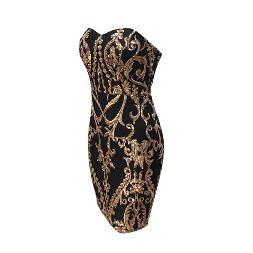 Платье с пайетками 2019Top, новинка, модное женское сексуальное платье с круглым вырезом, с длинным рукавом, с блестками, с рюшами, мини, вечерние, сексуальное платье, vestidos mujer
