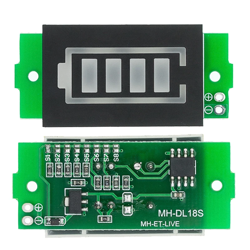 1S-4S-8S Single 3.7V Lithium Battery Capacity Indicator Module 4.2V Blue Display Electric Vehicle Battery Power Tester Li-ion battery capacity indicator
