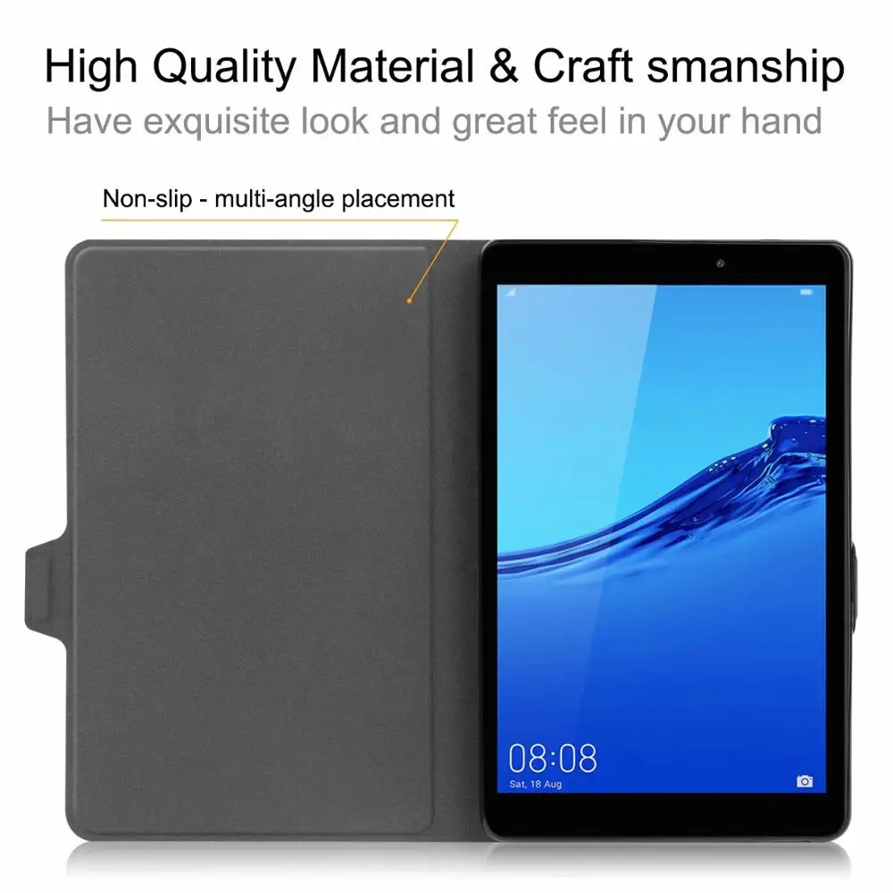 Флип чехол из искусственной кожи с подставкой для Huawei MatePad T8 8 дюймов тонкий
