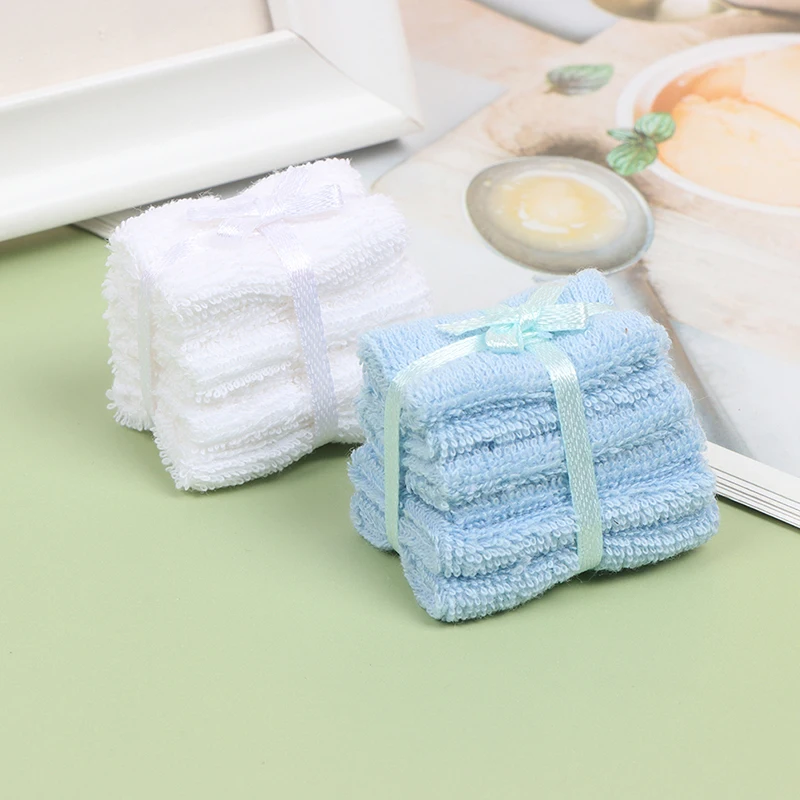 1:12 Dollhouse Miniature Towel Bath Towel Face Towel Set Model Bathroom Furniture Decor Accessories Toys 1 12 dollhouse miniature towel bath towel face towel set model bathroom furniture decor accessories toys