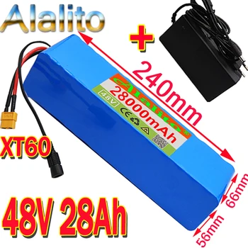 

48V battery 13s3p 28Ah battery pack 1000W high power battery Ebike electric bicycle BMS with xt60 plug +charger