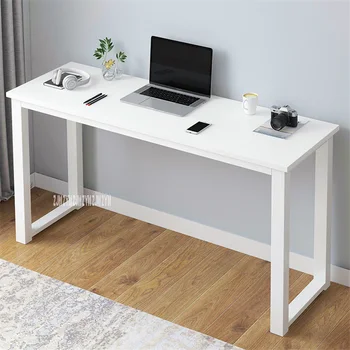 

B2783 80/100/120/140cm Modern Manmade Board Steel Frame Office Computer Table Household Economical Large Desktop Study Desk
