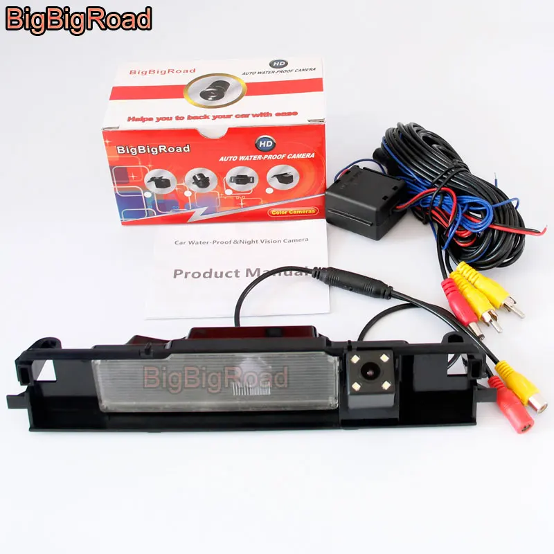 With Power Relay BigBigRoad заднего вида паркинг CCD Камера для Toyota Yaris Vitz Hatchback MK2 2005-2013/об этом XP90 2005-2013 хэтчбек - Название цвета: With Power Relay