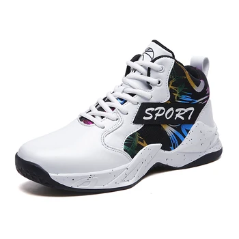

New Mens Basketball Shoes High Basketball Sneakers Male Mixed Color Breathable Sports Shoes Fitness Basketball Trainers