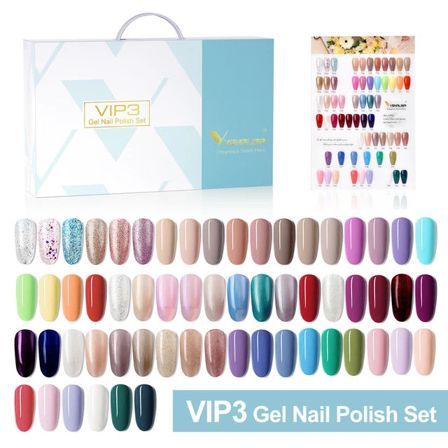 Gel Nail Polish Kit, 36 Colors Gel Nail Kit, Cream Nail Art Polish Gel Paint  for Nails Art, Gel Nail Polish Set with 2 Nail Brushes for Nail Art Design  Nail Salon,