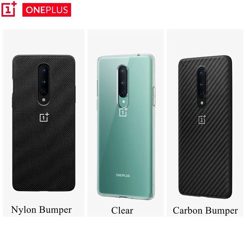 

100% Original Oneplus 8 Case Official Protective Cover Nylon Bumper Karbon Sandstone Case One Plus 8 Pro 7T Pro 7 Clear Cover