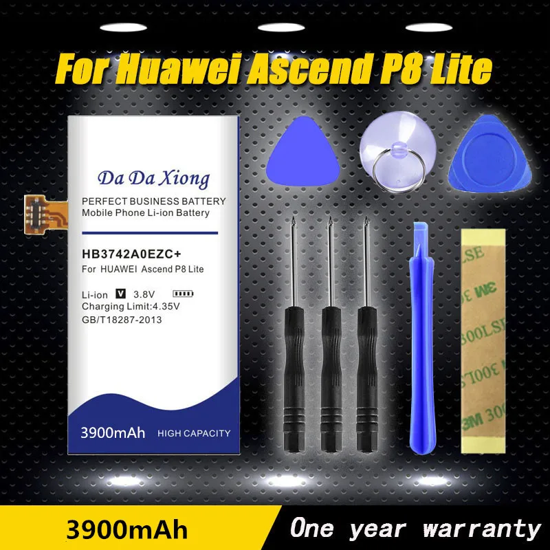 100% Оригинальный 3900mAh HB3742A0EZC + аккумулятор для Huawei Ascend P8 Lite Battery GR3 2016 TAG L21 L22 L23 L01 L03 L13