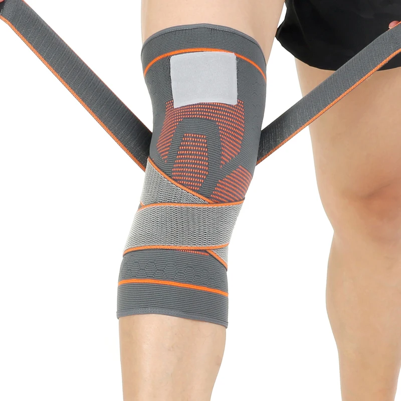 3D knitting compression bandage knee brace basketball hiking cycling knee support professional protective sports pads
