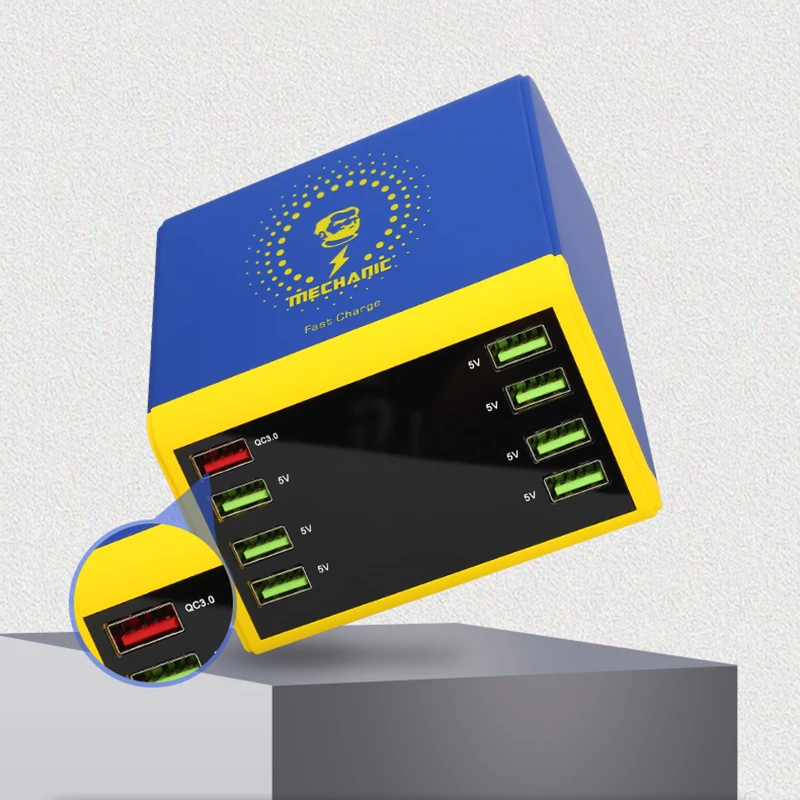 8A USB smart Digital display charger MECHANIC iCharge8 mobile phone tablet multi-interface 9 protection wireless fast charger