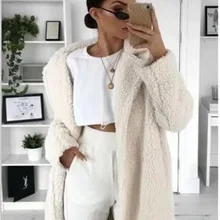 LOOZYKIT, Осень-зима, меховое Женское пальто,, повседневное, свободное, сплошное, длинное, плюшевое, пальто, женское, Ретро стиль, толстый искусственный мех, куртки, плюшевое пальто