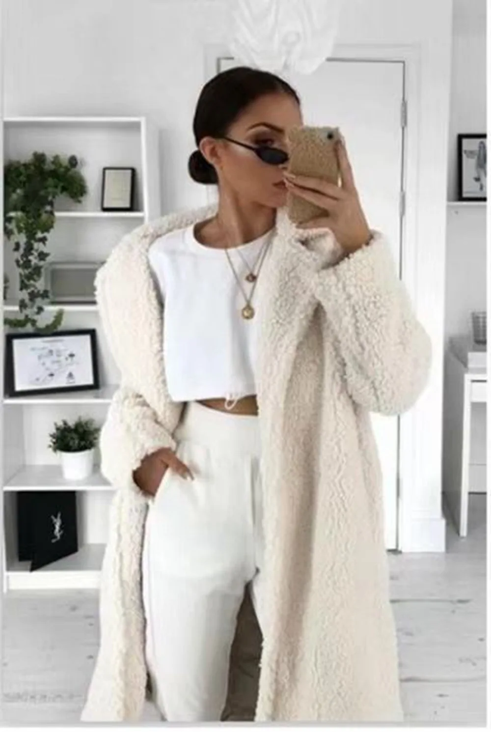 Most effective  LOOZYKIT Autumn Winter Fur Women 2019 Casual Loose Solid Long Teddy Coat Female Vintage Thick Faux 