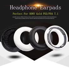 2 шт., оригинальная Подушечка для ушей, накладки для наушников, амбушюры для SONY Gold, беспроводные, PS3, PS4, 7,1, виртуальная объемная гарнитура, CECHYA-0083(L+ R
