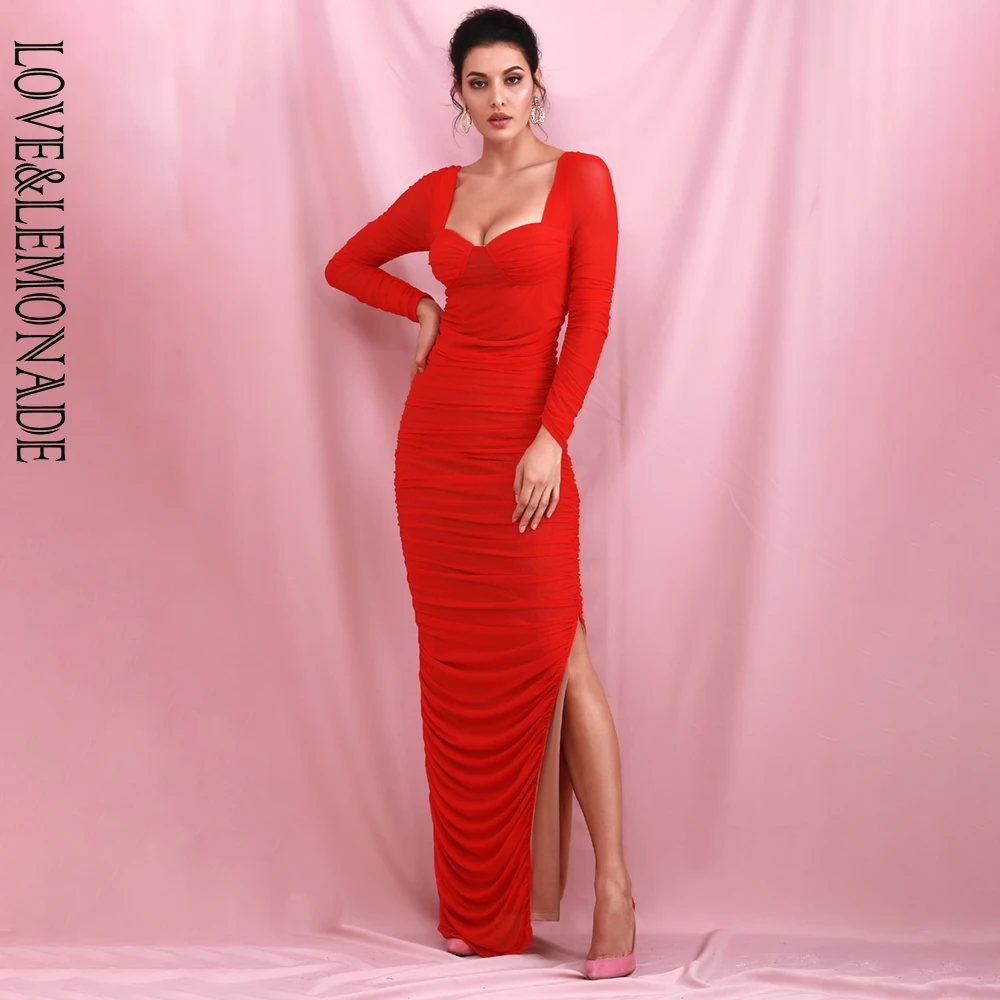 red tube top dress