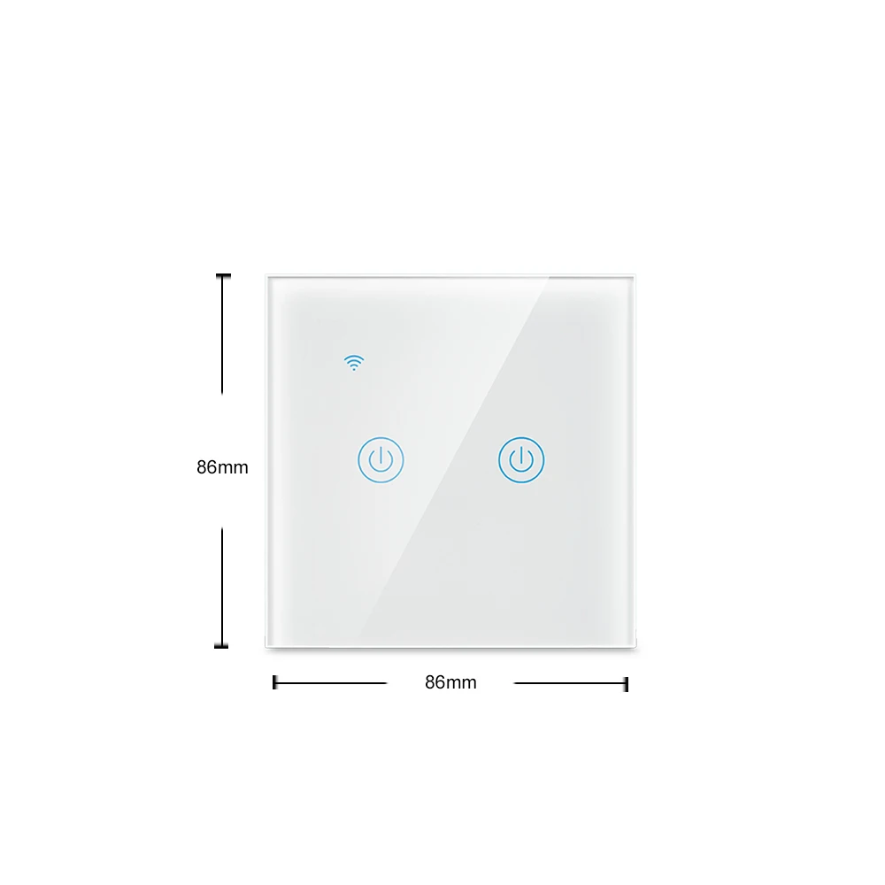 Wall Wifi Smart Light Touch Switch Control US Standard Work with Alexa Google Home 1/2/3 Gang Switch Panel Wireless Intelligence