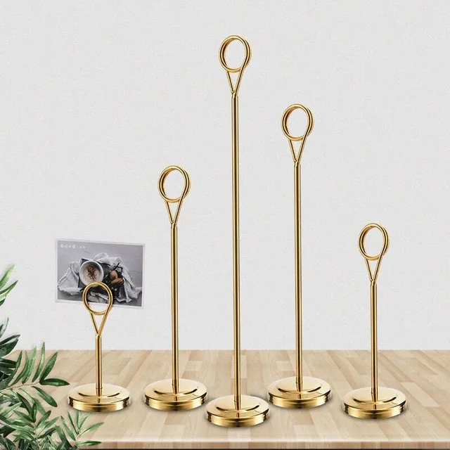 5 Pieces Metal Table Recipe Menu Wedding Party Place Card Holder Photo Picture  Holder Stand Clip Table Number Holder - Card Holder & Note Holder -  AliExpress