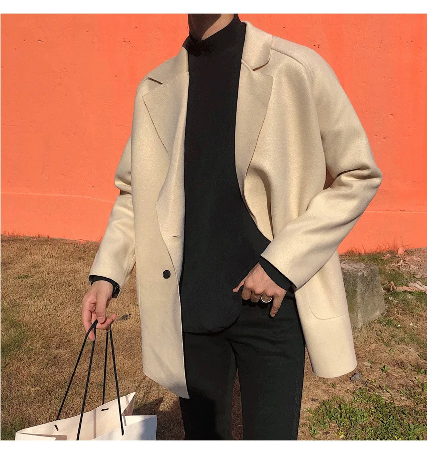 Men's windbreaker jacket autumn and winter new material windbreaker handsome jacket youth fashion trend men's clothing
