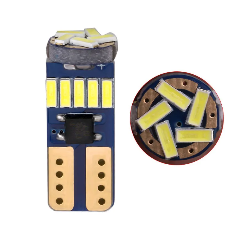 1000x T10 W5W Error Free Bulbs 194 LED 4014 SMD 15LED Bulbs White Car Auto Wedge Interior Light Dome Map Trunk Lamp 12V
