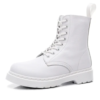 

Women Ankle Boots Zipper Winter Work Boots Women Genuine Leather Boots Martens Autumn Botas Mujer Female Comfortable Shoe