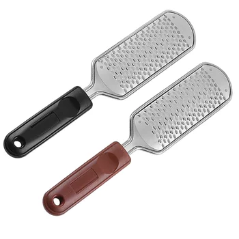 

2PCS Stainless Steel Foot Files Callus Removal Rub Foot Sole Exfoliator Pedicure Supplies for Women Men