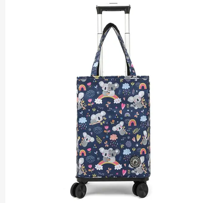 Sac de courses à roulettes pliable avec compartiment isotherme_voghion.com