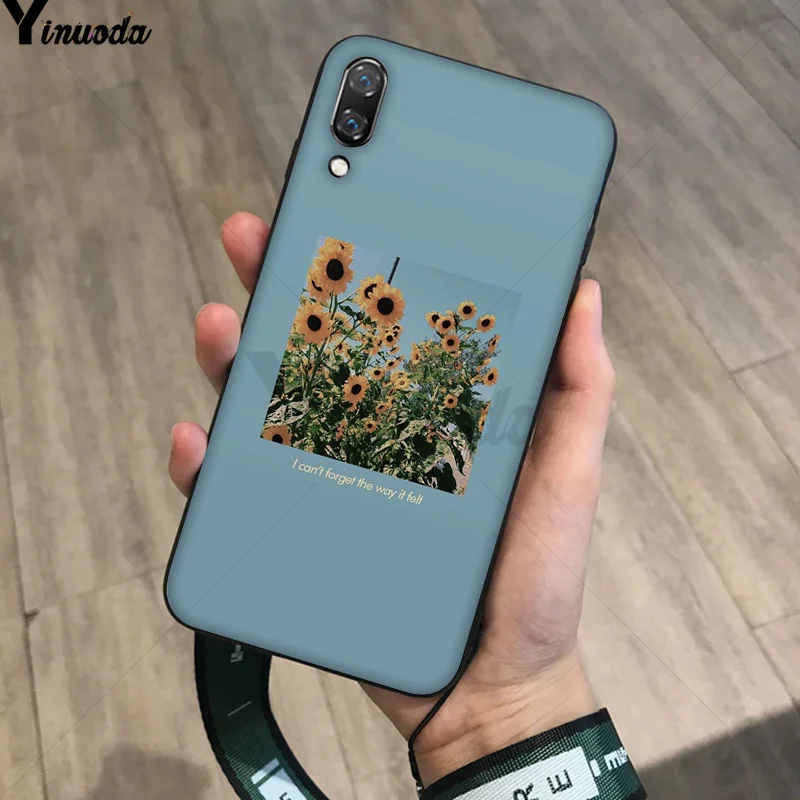 Yinuoda Синий Розовый эстетика песни текст эстетическое телефон чехол для Huawei P20Lite P10