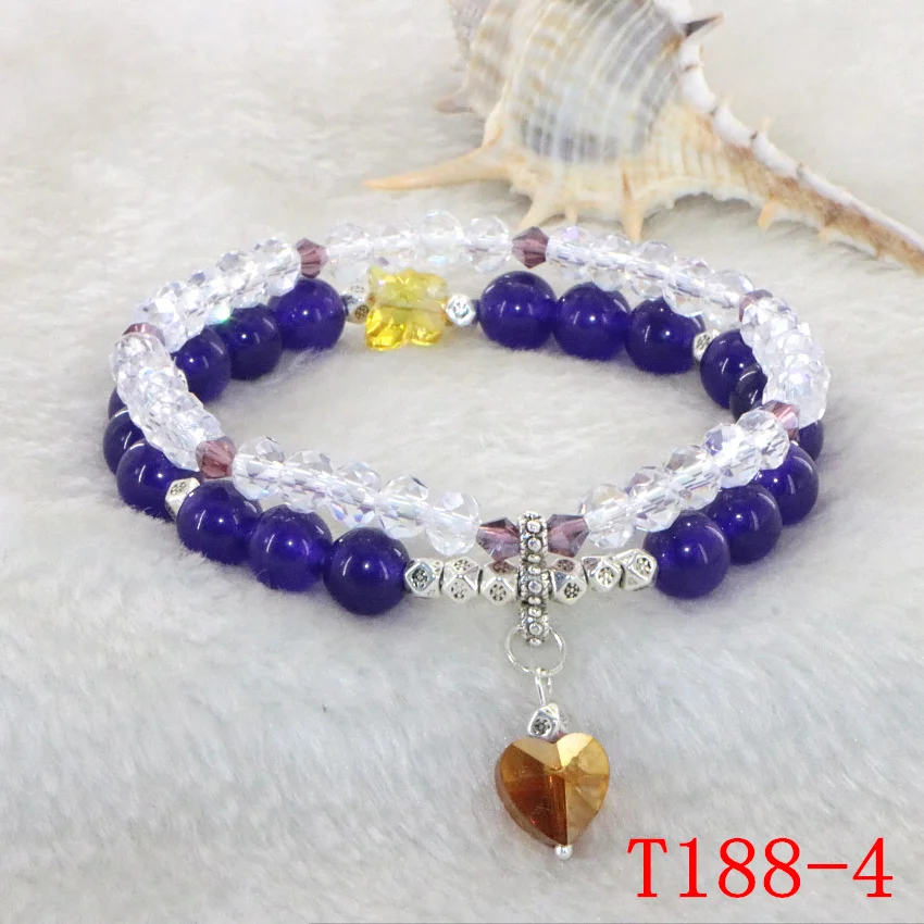Natural Stone Jasper Tourmaline Amethyst Labradorite Jade bracelets for girls in Charm & Link Bracelets Girl birthday present (34)