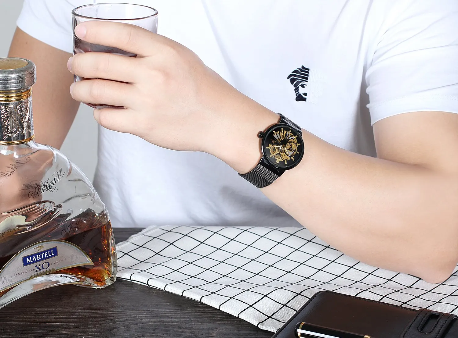 Reloj Hombre Forsining Лидирующий бренд роскошные серебряные часы для мужчин сетчатый ремешок 3D логотип дизайн Скелет циферблат ультра тонкие механические часы