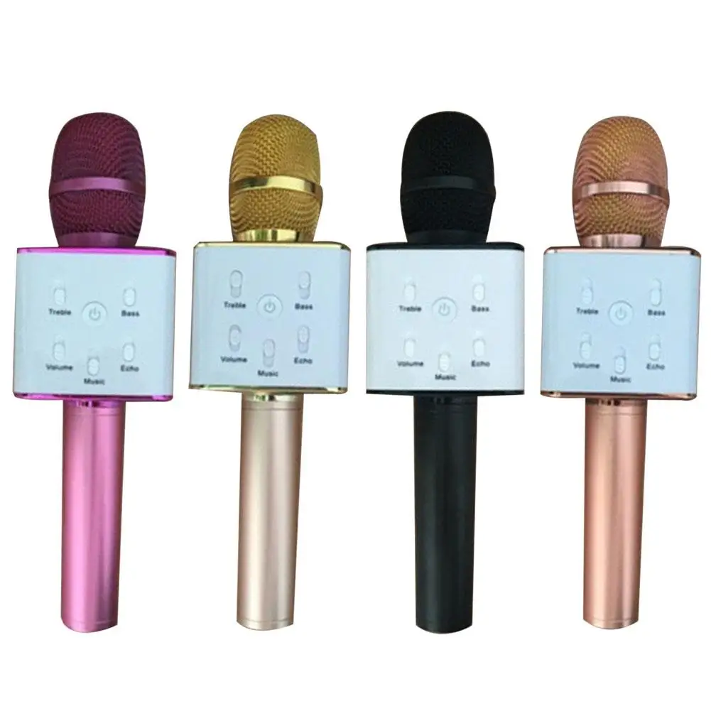 Беспроводной Bluetooth-микрофон Travor Q7 новый ручной микрофон для караоке USB-плеер KTV |