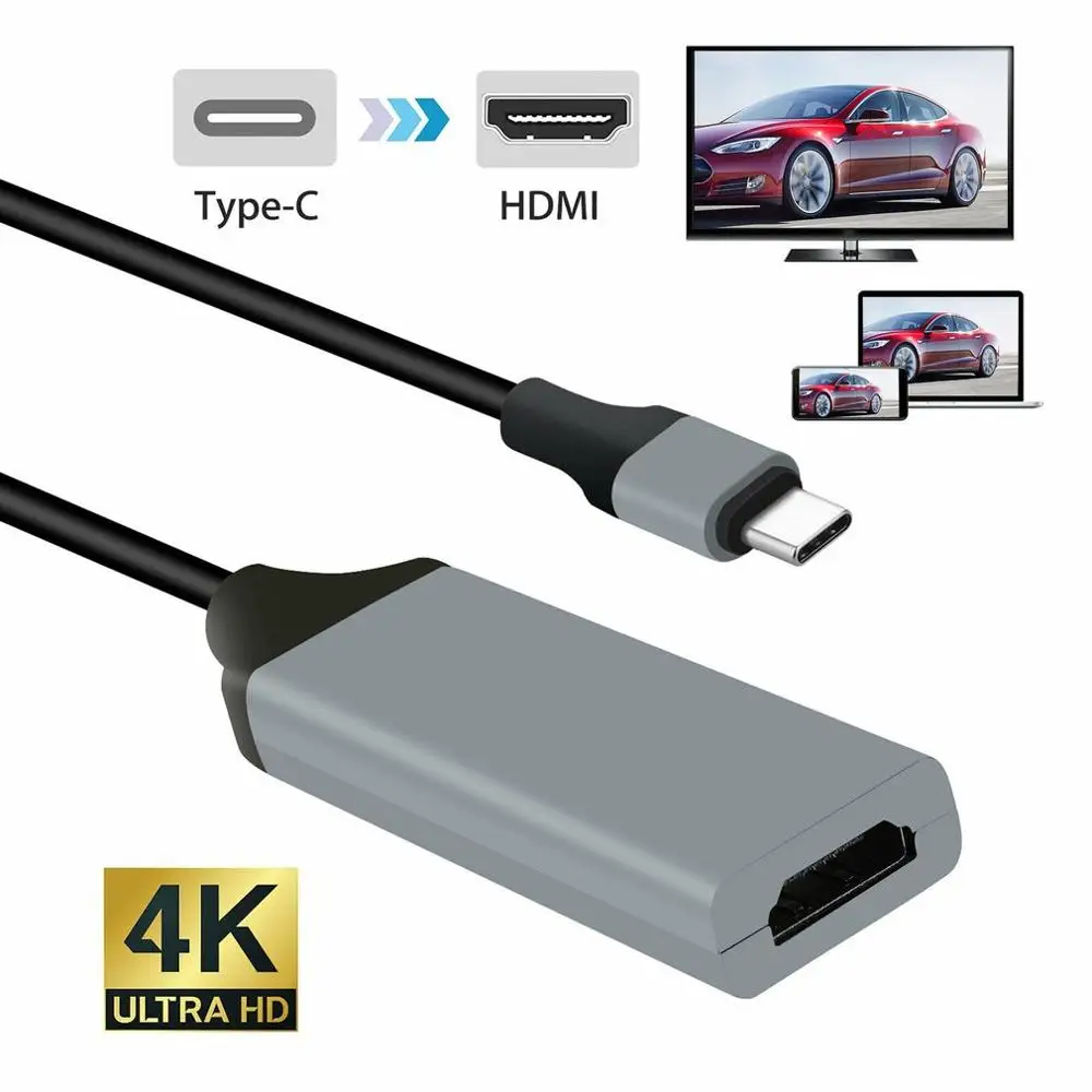 4K Тип C к HDMI Av ТВ кабель адаптер портативный тип C к HDMI кабель адаптер