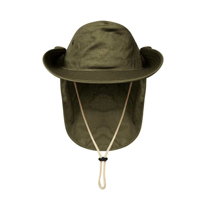 

Multipurpose Outdoor Hiking Camping Fishing Flap Hat Practical Portable Sunshade Anti-sweat UV Protection Hat With Chin Strap