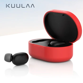 

KUULAA Silicone Earphone Case For Xiaomi Mi Redmi AirDots Headphones Cover TWS Bluetooth Earphone Wireless Headset Shell
