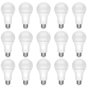

15 PCS/set Plastic+Alumium LED Light Lamp Bulbs Set AC 220V 15W Replacement 6500K Cool White E27 Light Bulb