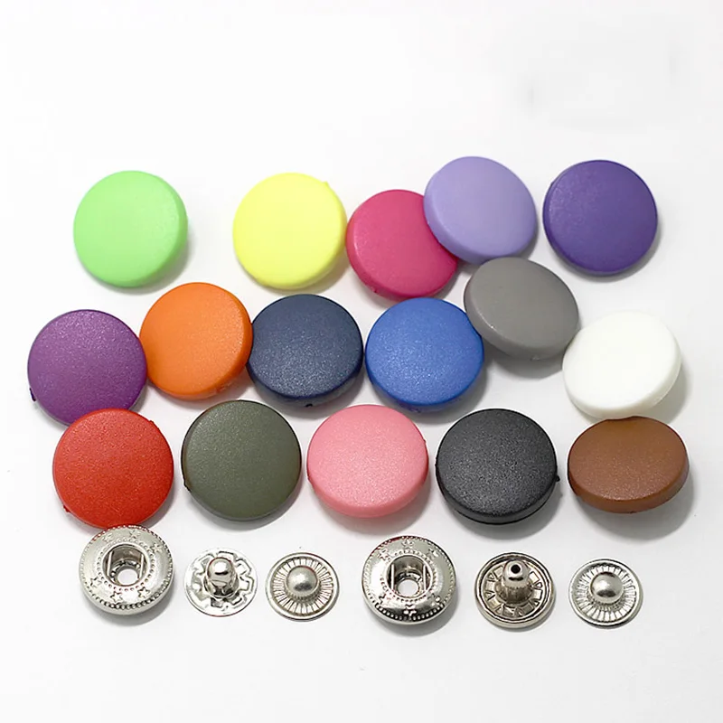 Meetee 50set 12/15/18/20/23mm Plastic Snap Buttons Round Invisible Stud Fastener Button for Uniform DIY Garment Sewing Buckle