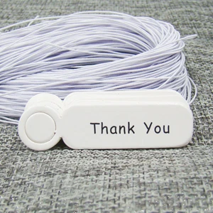 tag with string1 3*3 см белая бумага Благодарим Вас за подарок с бантом свинг-тег 100 шт.+ 100 шт. эластичная лента для упаковки этикеток - Цвет: tag with string1