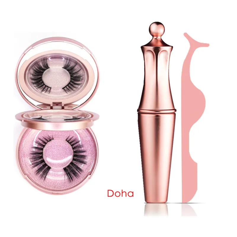 Daha two pair lash Новинка Горячая Магнитная жидкая подводка для глаз& магнитные накладные ресницы& Пинцет Набор водостойкий стойкий подводка для глаз Накладные ресницы - Цвет: Daha two pair lash