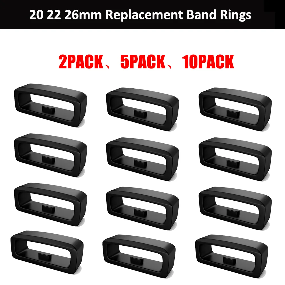 hot 2-10pcs Rubber Watch Strap Band Keeper Loop Security Holder Retainer Ring For Garmin Fenix 6X 6X 6 Pro 5X 5S 5 5 Plus 3 HR