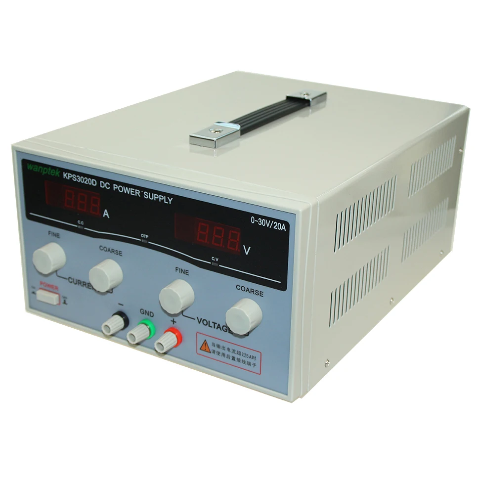 Горячая KPS3020D Высокоточный Регулируемый цифровой источник питания постоянного тока 30 В/20A для научно-исследовательского лабораторного переключателя