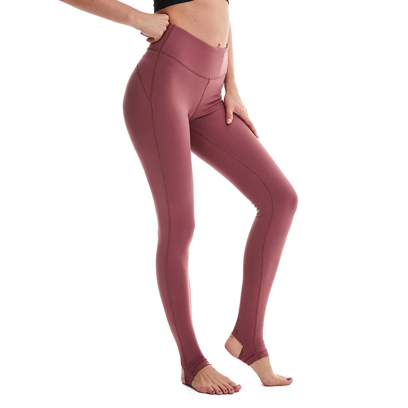 LUKITAS Women Yoga Pants Nylon Stretchy High Waist Nylon Fitness Step