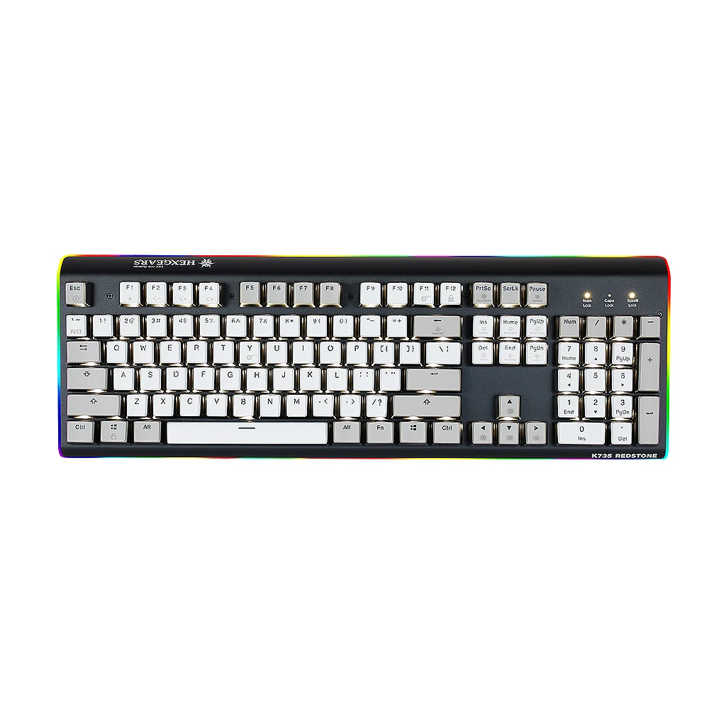 Водонепроницаемая клавиатура HEXGEARS K735 механическая с 104 кнопками Игровая Kailh BOX