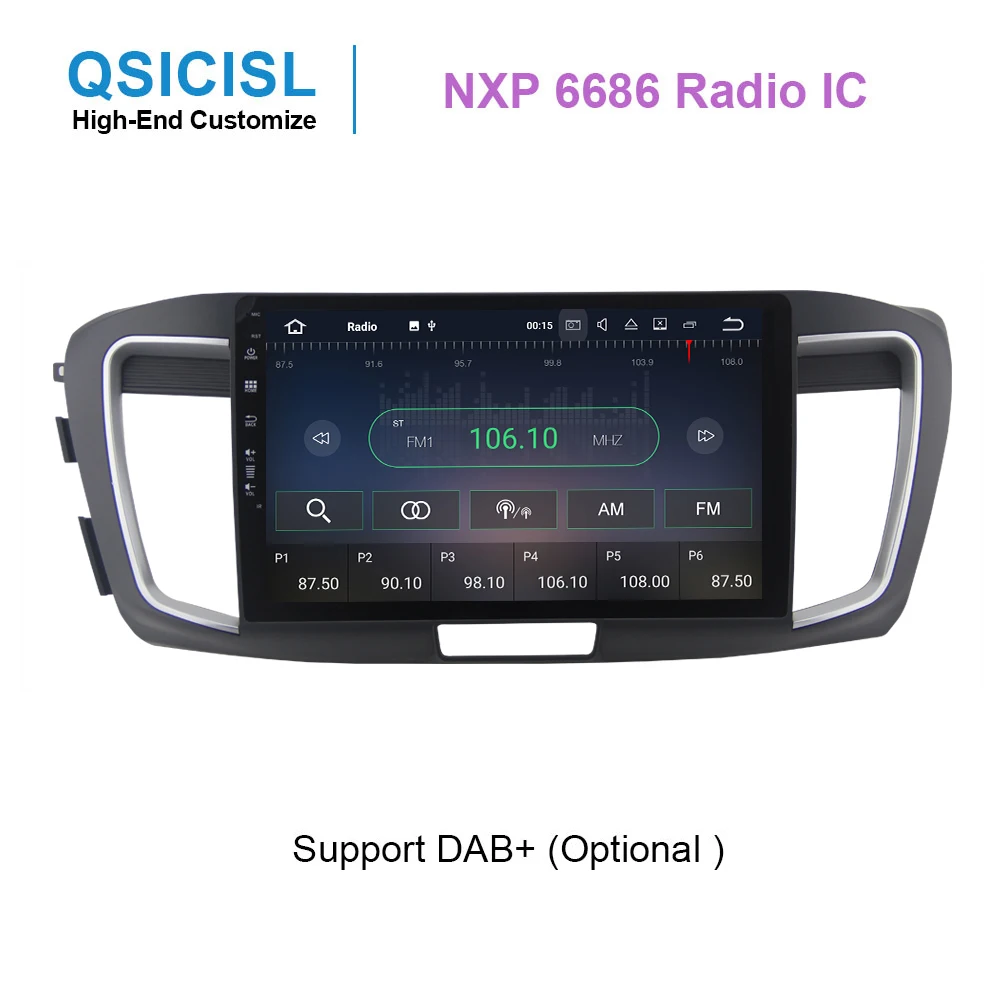 Clearance New Android 9.0 car radio multimedia player for Honda Accord 9 era 2014 IPS 10.2" 1 din car head unit dvd gps navigation stereo 2