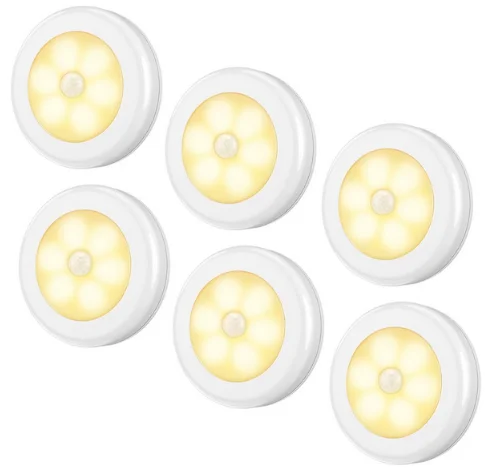 Dersoy Bead Sensor Cabinet Lights PIR Motion LED Bulbs Auto On and Off Closet Battery Power For home Wall Lamp Stair | Освещение