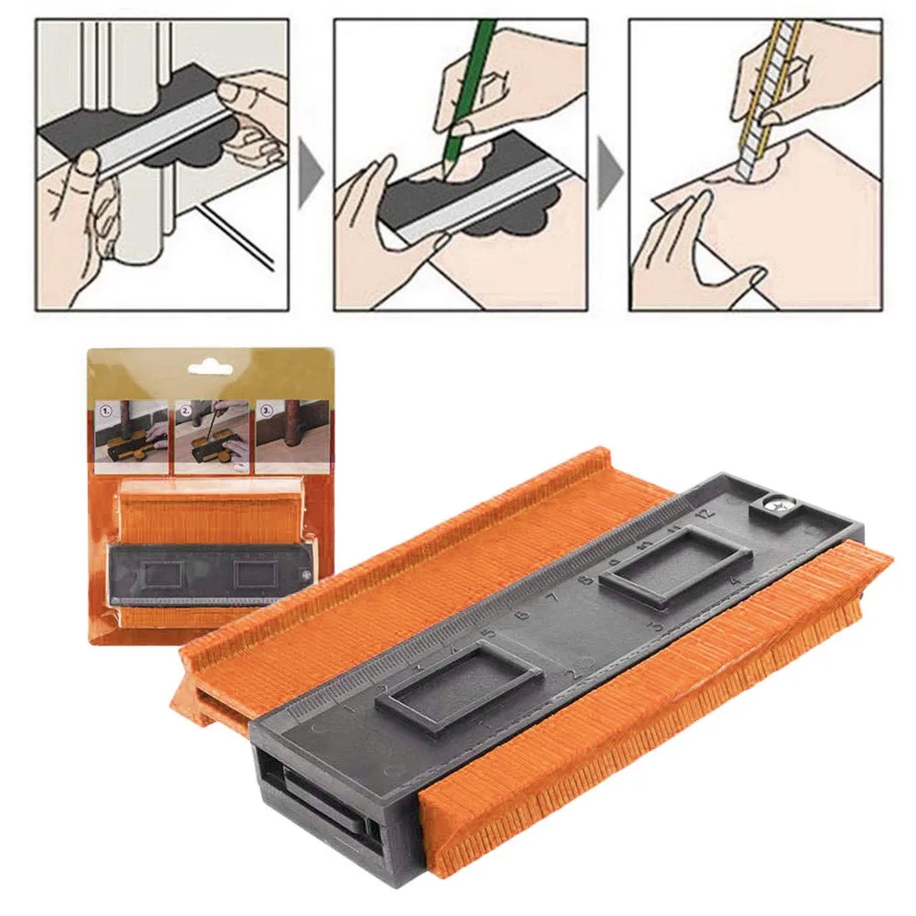 4 дюйма/120 мм контурный дубликатор для копирования тонкозубообразных профилей Дубликатор круговой рамы профиль инструмент Многофункциональный угловой метр