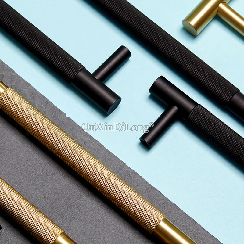 

HOT 2PCS Solid Pure Brass T-bar Furniture Handles Drawer Pulls Cupboard Wardrobe Kitchen Dresser Shoe TV Wine Cabinet Pull Knobs