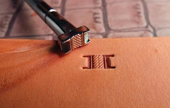 

Alloy material straw mat Double rope pattern -Hand-work unique design leather working tools carving punches stamp craft tools