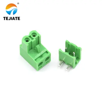 

10Pairs KF2EDGK 5.08MM Plug-in Terminal PCB Connector 2/3/4/5/6/7/8/9P Bent Pin