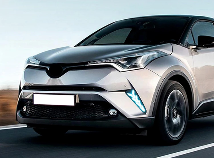 OKEEN автомобиля Светодиодный дневной светильник для Toyota C-HR ЧР с указатель поворота светильник Водонепроницаемый Дневной светильник противотуманная фара