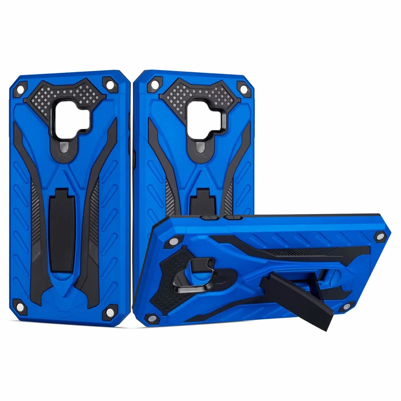 blue Чехол, чехол, чехол для Samsung Galaxy J2 Pro J2 Core edge TPU armor защита от падения Автономный Кронштейн, чехол для телефона - Цвет: blue